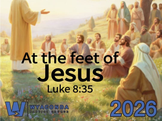 2026 theme - At the feet of Jesus